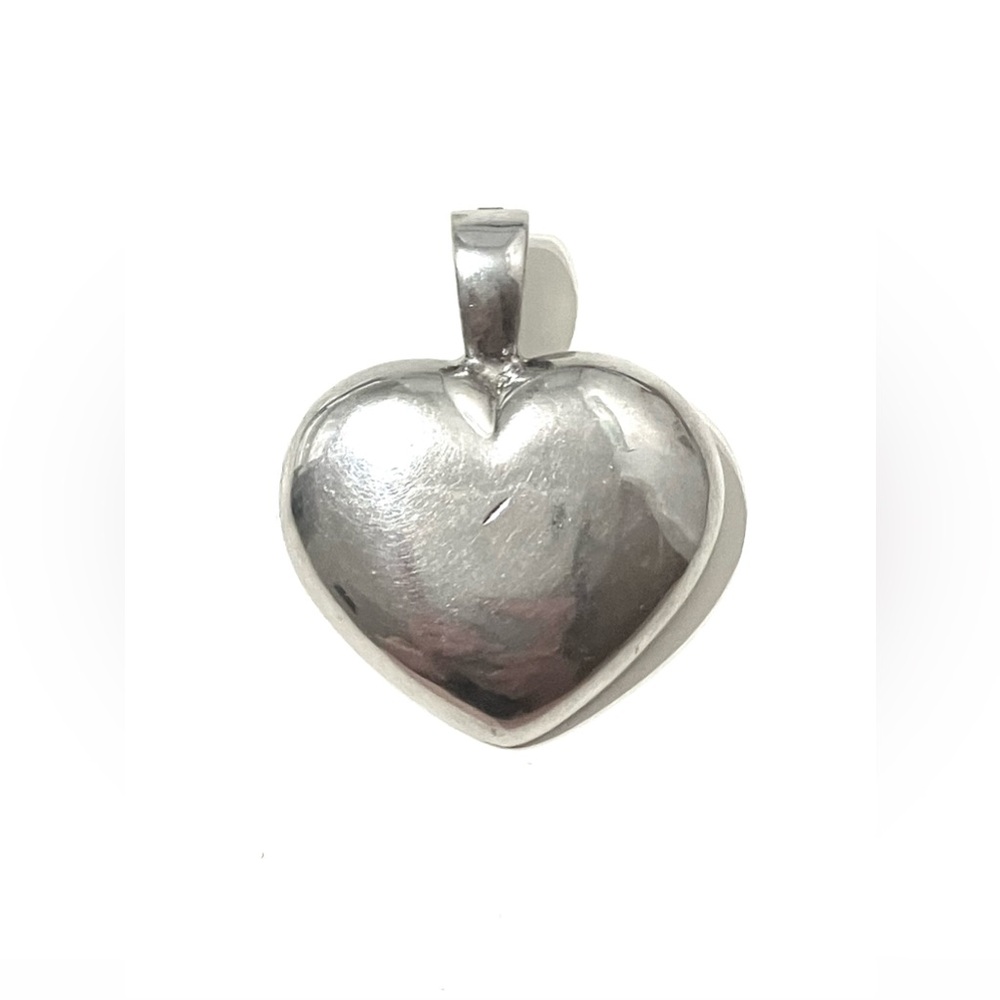 Large Heavy Sterling Silver 925 Heart Pendant